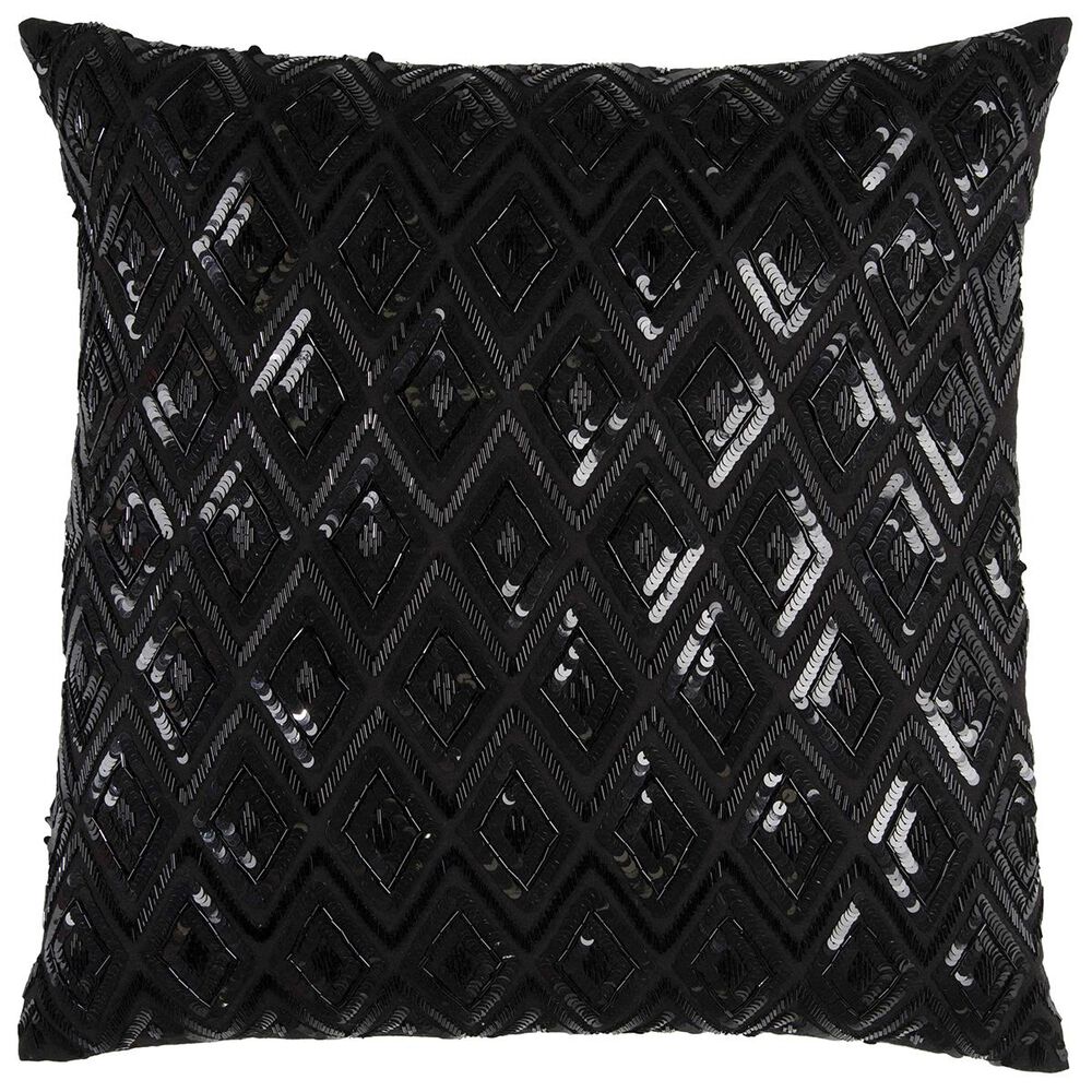 Rizzy Home 20" x 20" Pillow Cover in Black with Sequence, , large