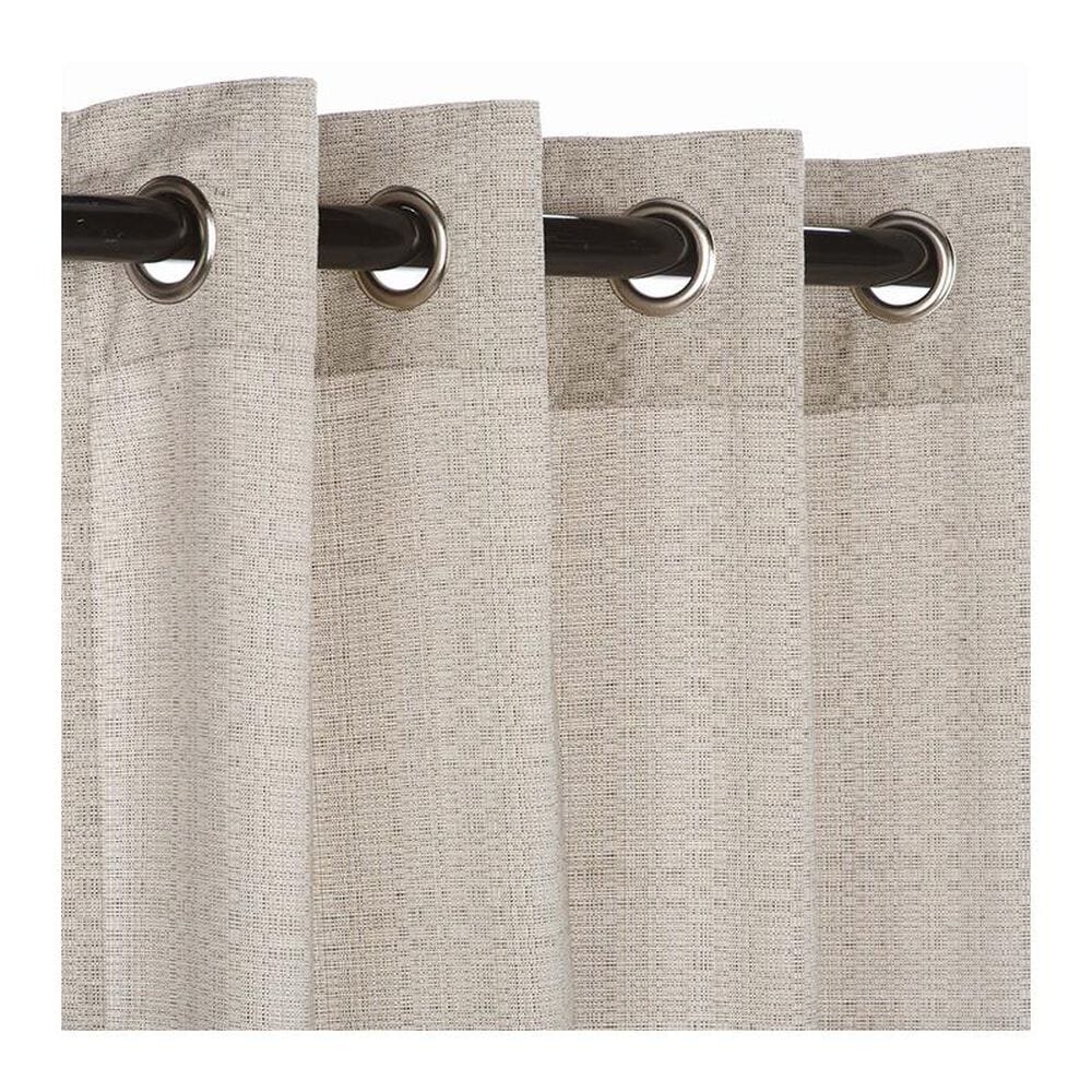 The Hammock Source Sunbrella 50" x 108" Outdoor Curtain Grommet Panel in Linen Silver, , large