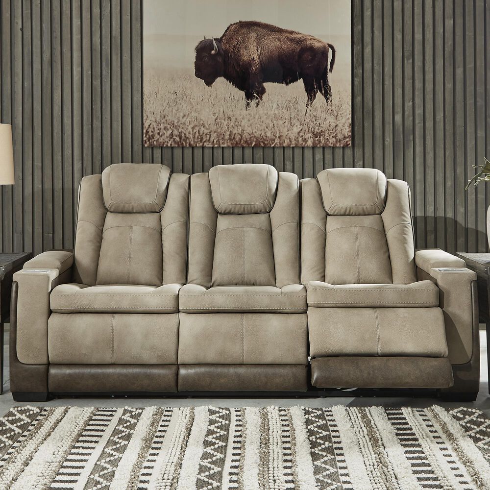 Ashley Next-Gen DuraPella Power Reclining Sofa in Sand, , large