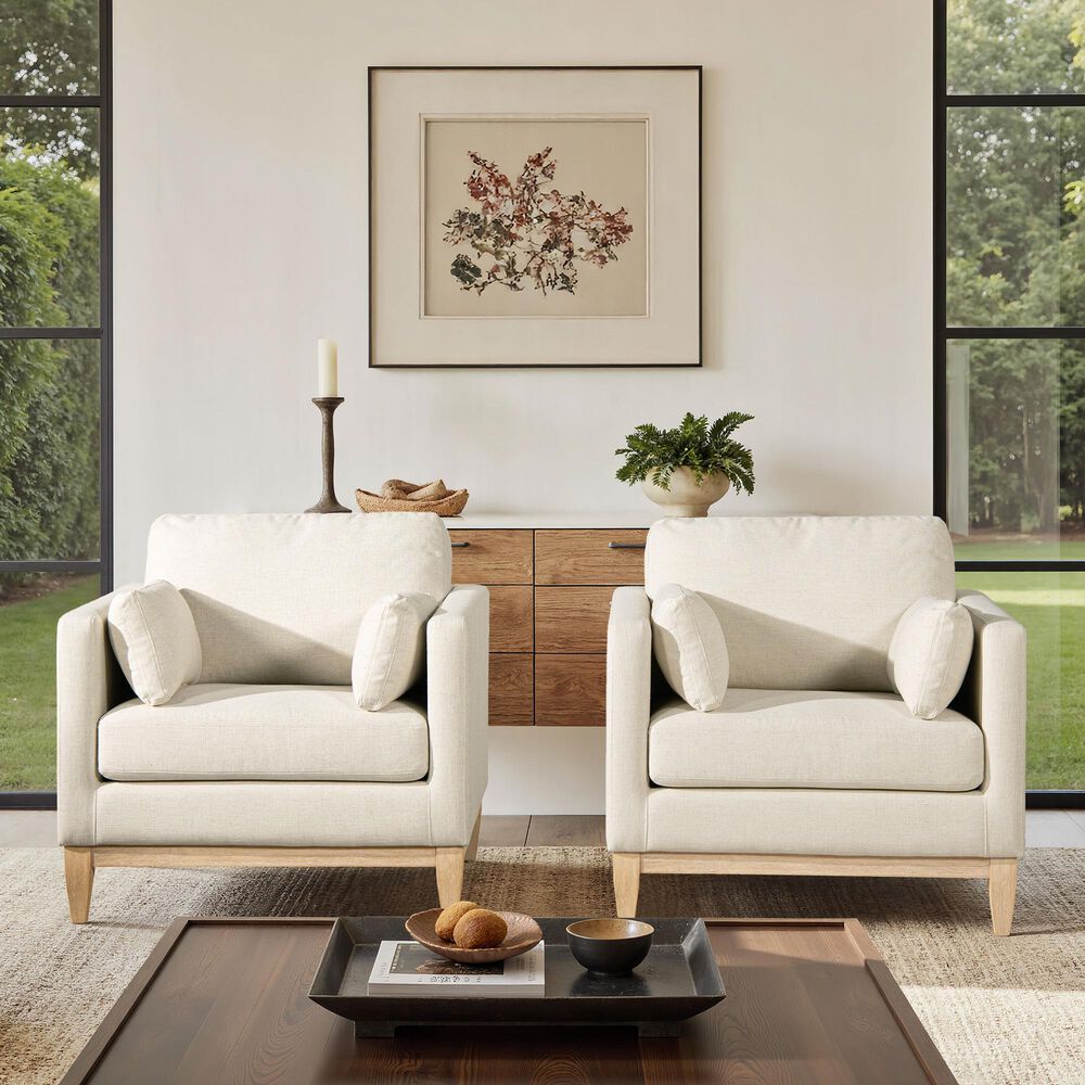 Jennifer Taylor Home Knox Accent Arm Chair in Flax White, , large