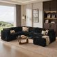 Noviland HOMLUX 7-Piece Mod Sectional with Chaise in Black, , large