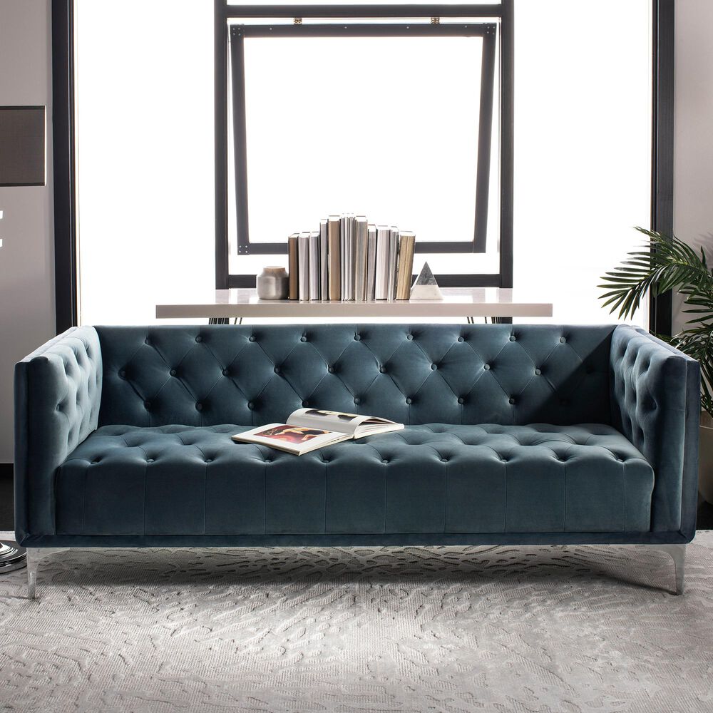 Safavieh Florentino Sofa in Dusty Blue, , large