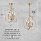 Creative Coop Constance 4-Light Candelabra Chandelier in Brushed Gold, , large