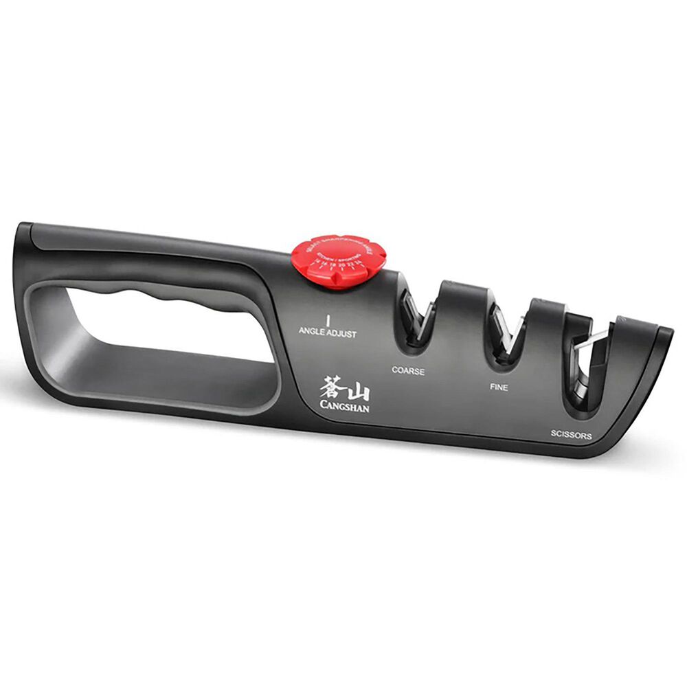 Cangshan 3-Stage Adjustable Knife and Scissor Sharpener in Black, , large