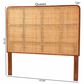 Baxton Studio Caspia Queen Headboard in Light Honey and Red Teak, , large