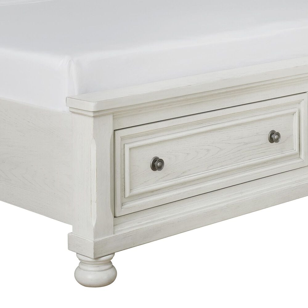 Ashley Robbinsdale King Sleigh Storage Bed in Antique White, , large