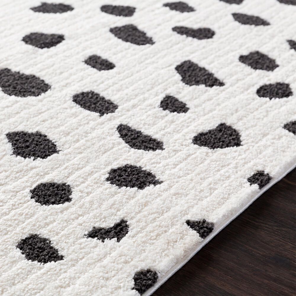 Surya Moroccan Shag Black and White 7&#39;10&quot; x 10&#39;2&quot; Area Rug, , large