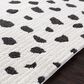 Surya Moroccan Shag Black and White 7"10" x 10"2" Area Rug, , large