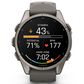 Garmin fenix 9 Smartwatch 43mm Titanium with Pebble Gray Silicone Band, , large