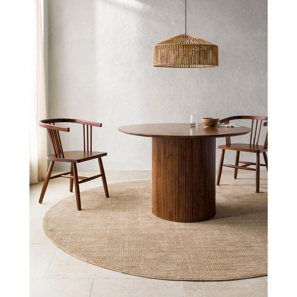 Surya Masterpiece MPC-2310 Beige, Tan and Medium Brown 7&#39;10&quot; Round Area Rug, , large