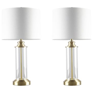 Hampton Park Clarity Table Lamp in Gold and Clear (Set of 2), , large