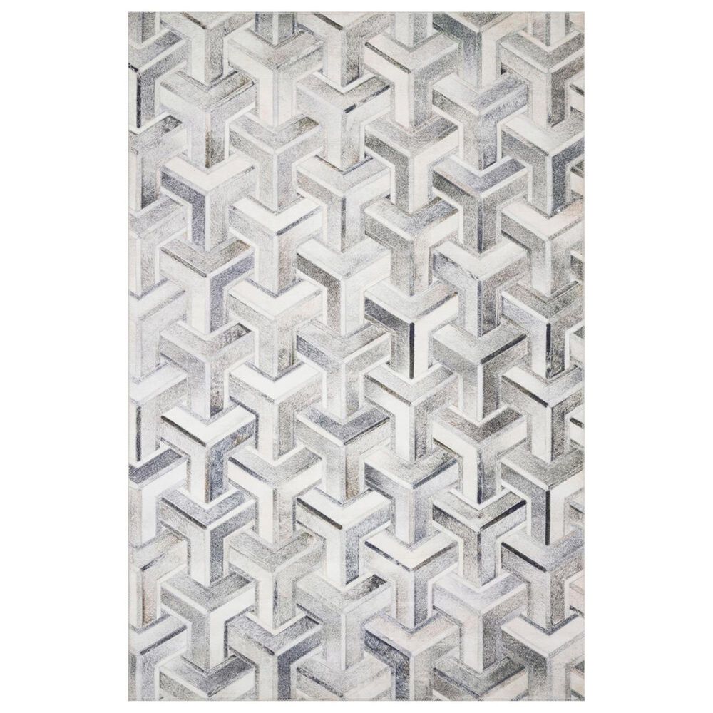 Loloi II Maddox MAD-05 3"6" x 5"6" Silver and Ivory Area Rug, , large