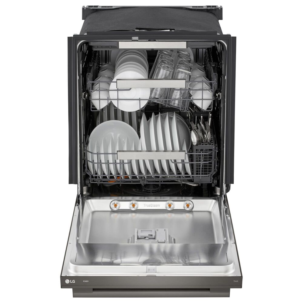 LG 24" Built-In Bar Handle Dishwasher with 3rd Rack in Black Stainless Steel, , large