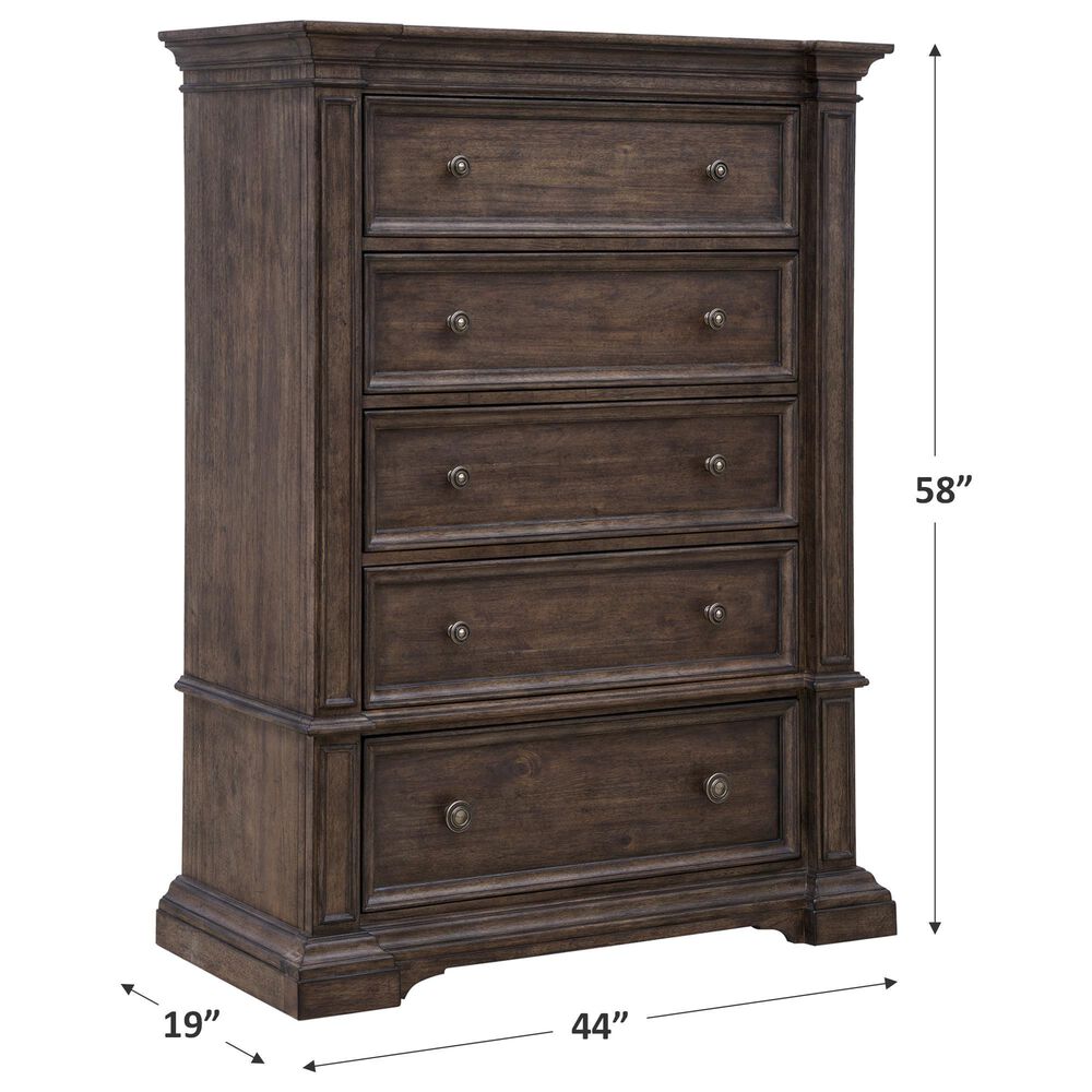 Chapel Hill Woodbury 5-Drawer Chest in Brown, , large