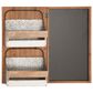 Maple and Jade 23" Magazine Rack Holder in Brown, White and Grey, , large