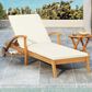 Hearth and Haven Outdoor Chaise Lounge with Armrest in Cream, , large