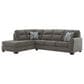 Ashley Olten 2-Piece Left Facing Sectional with Chaise in Graphite, , large