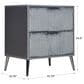 New Heritage Design Kailani 2-Drawer Nightstand in Gray, , large