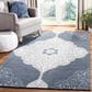 Safavieh Micro-Loop 5" x 8" Grey and Navy Area Rug, , large