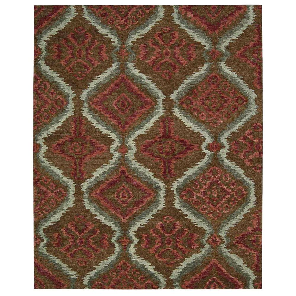 Nourison Tahoe Modern MTA06 7'9" x 9'9" Brown and Red Area Rug, , large