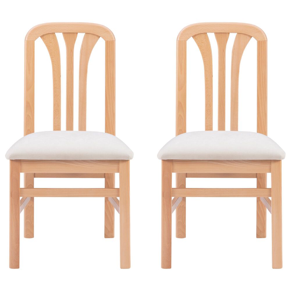Linon Home Decor Pamela Side Chair in Natural (Set of 2), , large