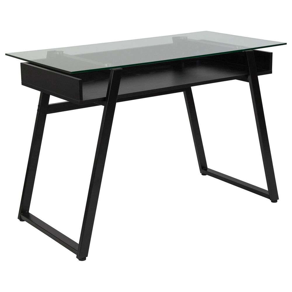 Flash Furniture Huntley Desk in Clear, , large