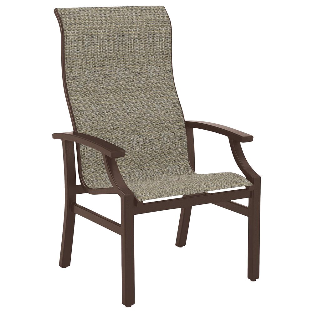 Tropitone Marconi High Back Dining Chair with Westlands Sling in Rich Earth, , large