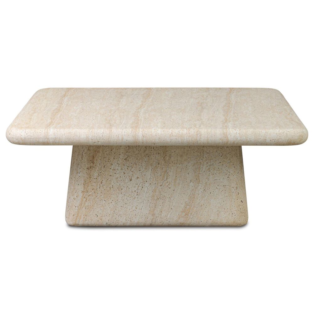 Four Hands Cava Outdoor Coffee Table in Textured Sand Concrete, , large