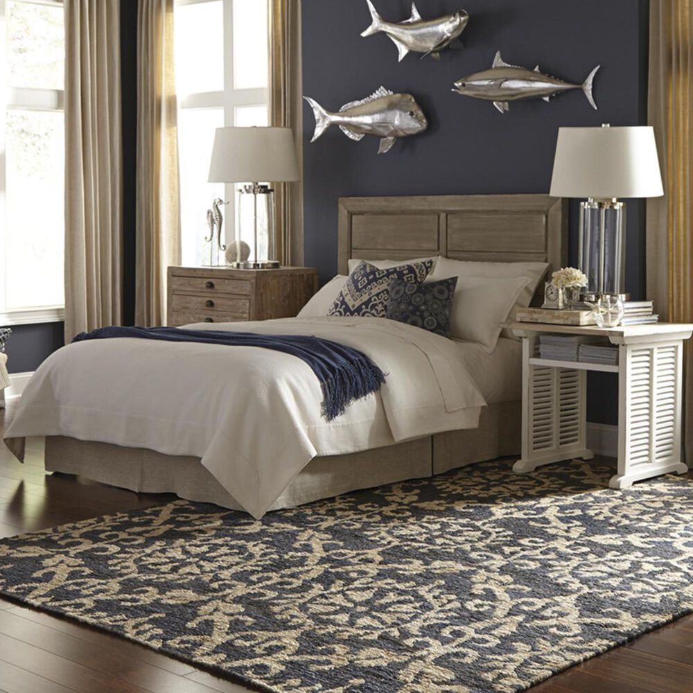 Oriental Weavers Valencia 57704 3"6" x 5"6" Navy Area Rug, , large