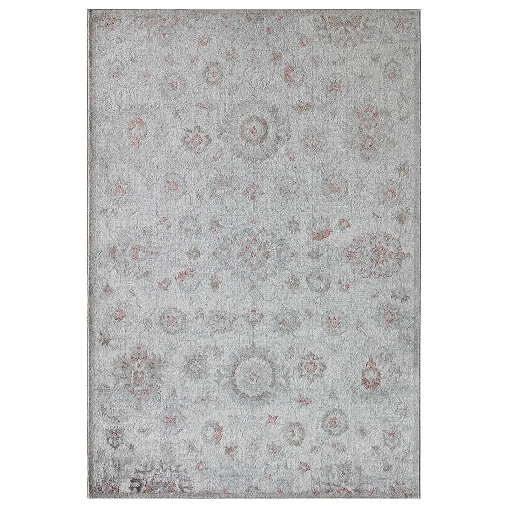 Rugs America Samina Bruton 5"3" x 7" Gray and Red Area Rug, , large