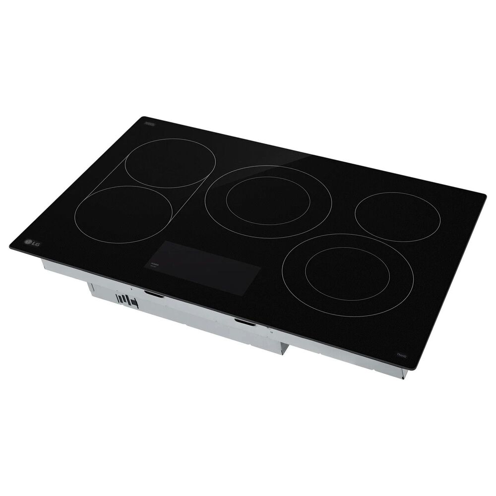 LG 2-Piece Kitchen Package with Print Proof Stainless Steel 9.4 Cu. Ft. Smart Double Wall Oven and Black 30" Electric Cooktop, , large