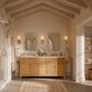 Kohler Malin 60" Double Bathroom Vanity in White Oak with 3 cm White Quartz Top and Rectangular Sinks, , large