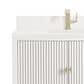 James Martin Vanities Myrrin 36" Vanity in Bright White with Single Hole 3 CM White Zeus Quartz Top & Backsplash, , large