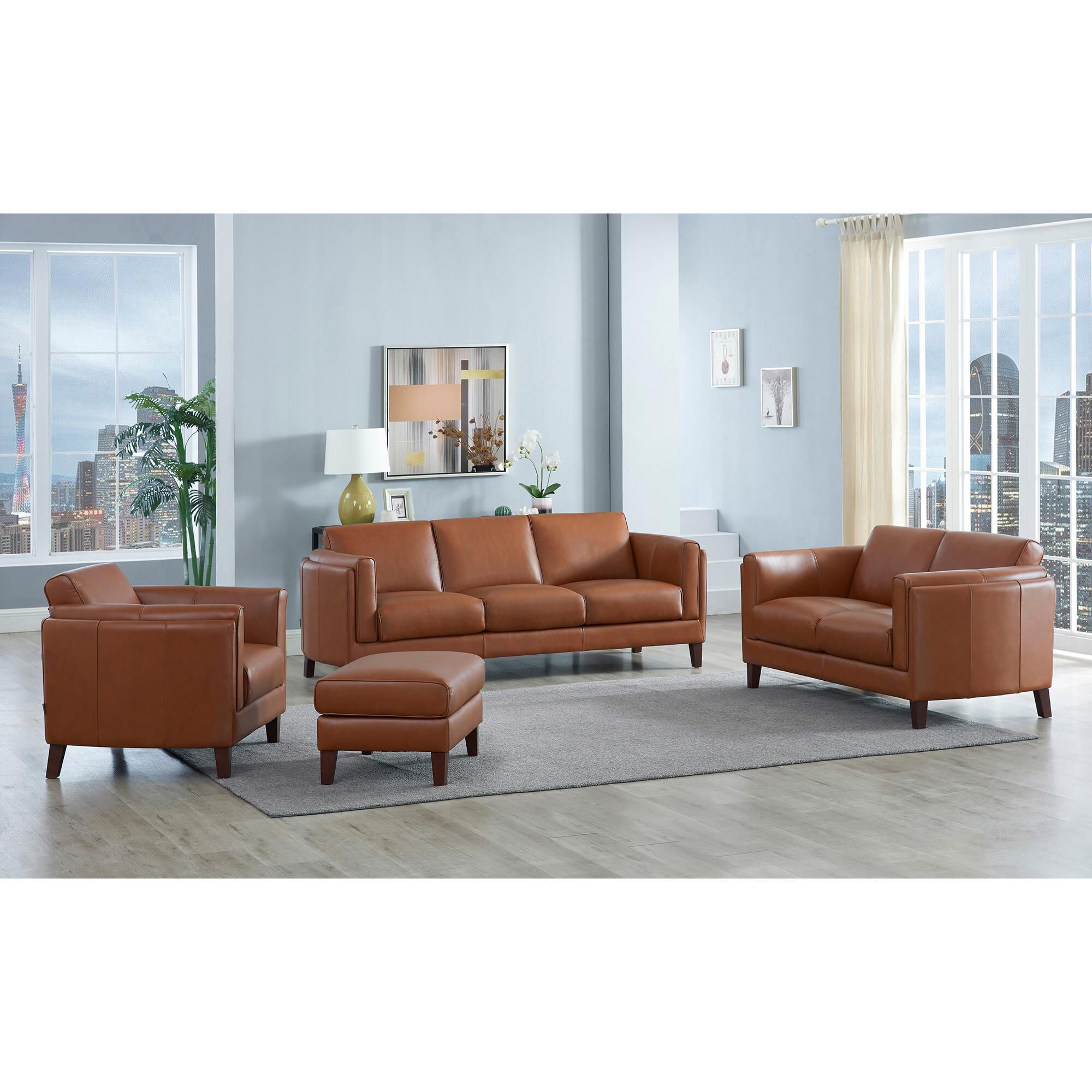 Hydeline Pacer Ottoman in Nutmeg Brown