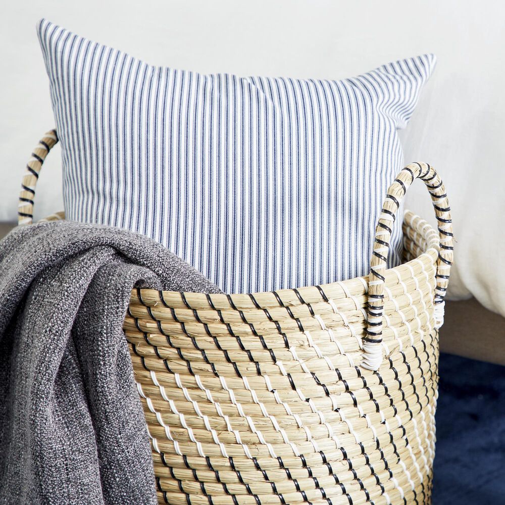 Maple and Jade Storage Basket with Handles in Beige, Matte White and Black &#40;Set of 3&#41;, , large