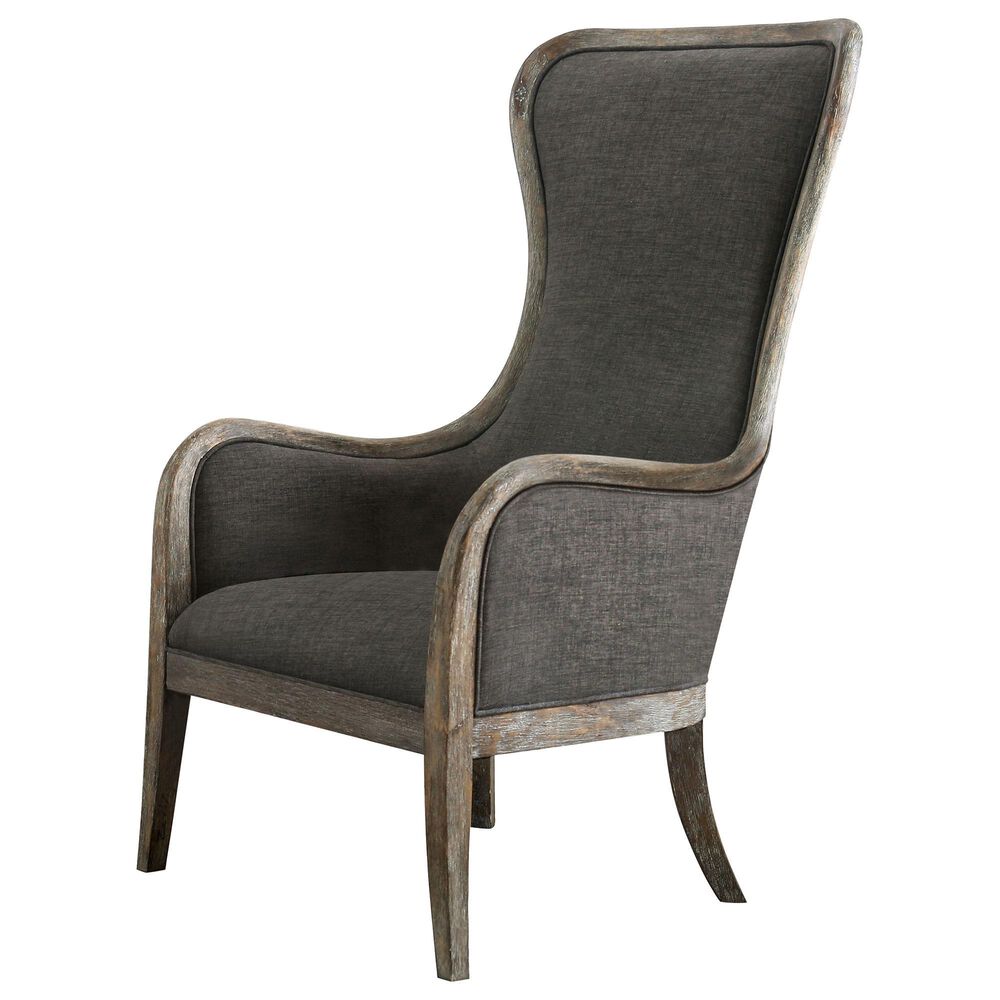 Furniture of America Weed Accent Wing Back Chair in Gray, , large