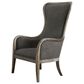Furniture of America Weed Accent Wing Back Chair in Gray, , large