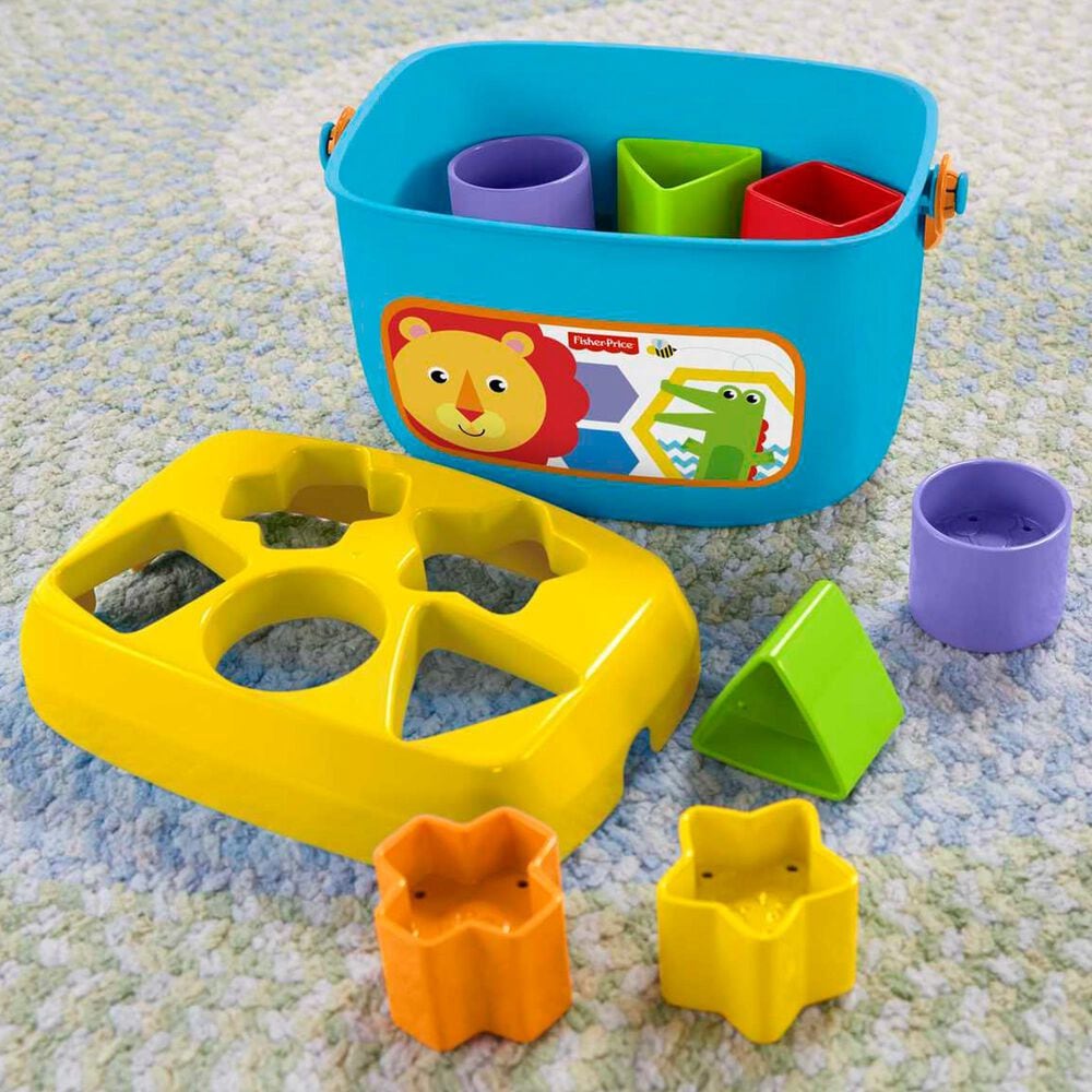 Fisher Price Baby&#39;s First Blocks Shape Sorting Toy with Storage Bucket in Multicolor, , large