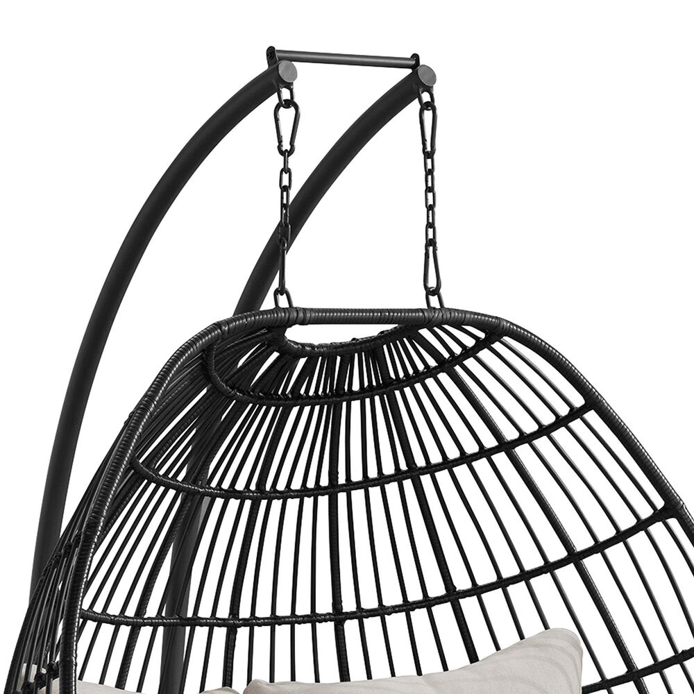 Mayberry Hill Playa Double Swing Chair in Olefin Beige, , large