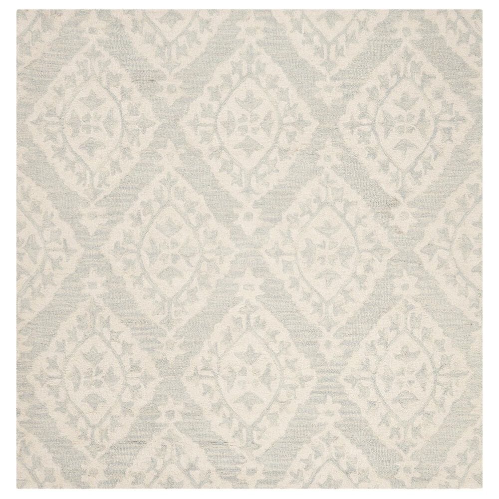 Safavieh Micro-Loop 5" Square Light Blue Area Rug, , large