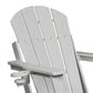 Hearth and Haven 34" Outdoor Folding Adirondack Chair with Cup Holder in White, , large
