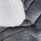 Timberlake Floral Etched Fleece Blanket with Sherpa, , large