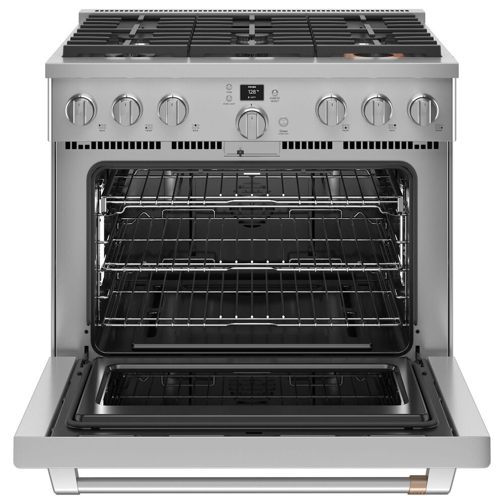 Cafe 6.2 Cu. Ft. Freestanding Natural Gas Range in Stainless Steel and Brushed Stainless, , large