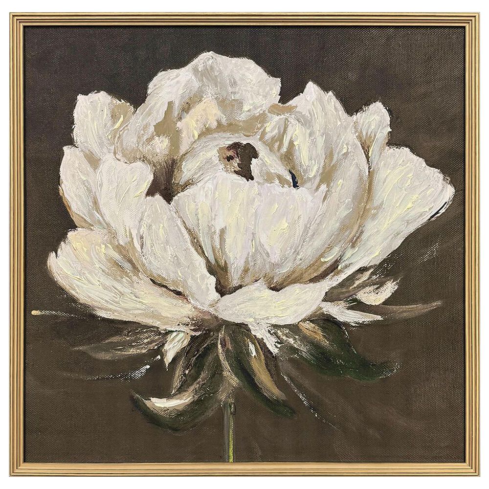 Paragon 38"Square Pretty Bloom Wall Art in White, , large