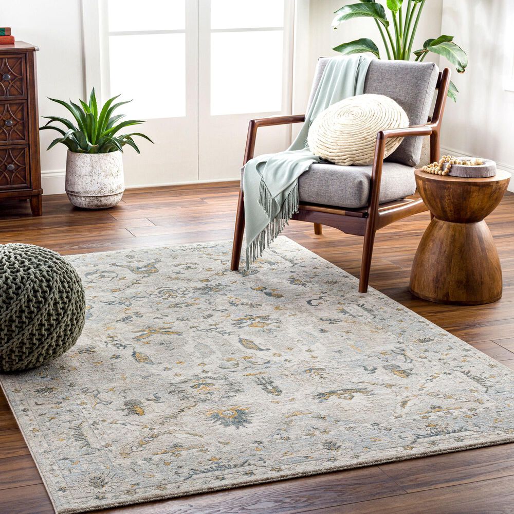 Surya Dresden Off-White, Taupe, Dusty Sage, Deep Teal, Light Gray, Olive and Mustard 10&#39; x 13&#39;11&quot; Area Rug, , large