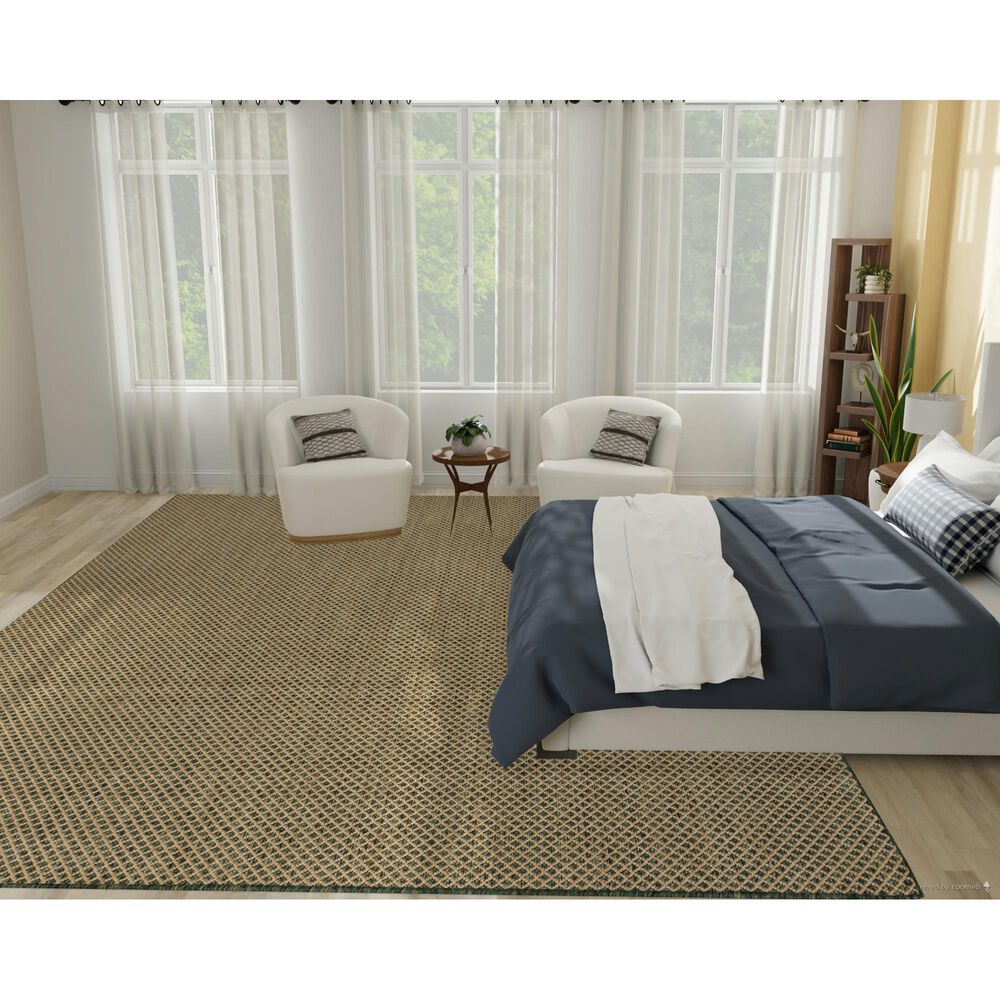 Nourison Courtyard Green 10&#39; x 14&#39; Indoor/Outdoor Area Rug, , large