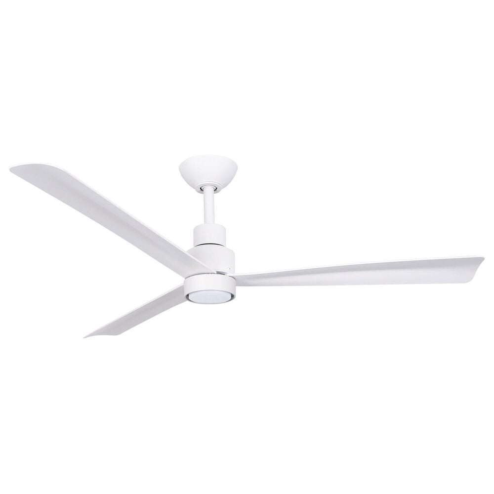 Minka-Aire Simple 52" Indoor/Outdoor Ceiling Fan with LED Light in Flat White, , large