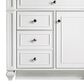 James Martin Vanities Bristol 36" Single Bathroom Vanity in Bright White with 3 cm Victorian Silver Quartz Top and Rectangular Sink, , large