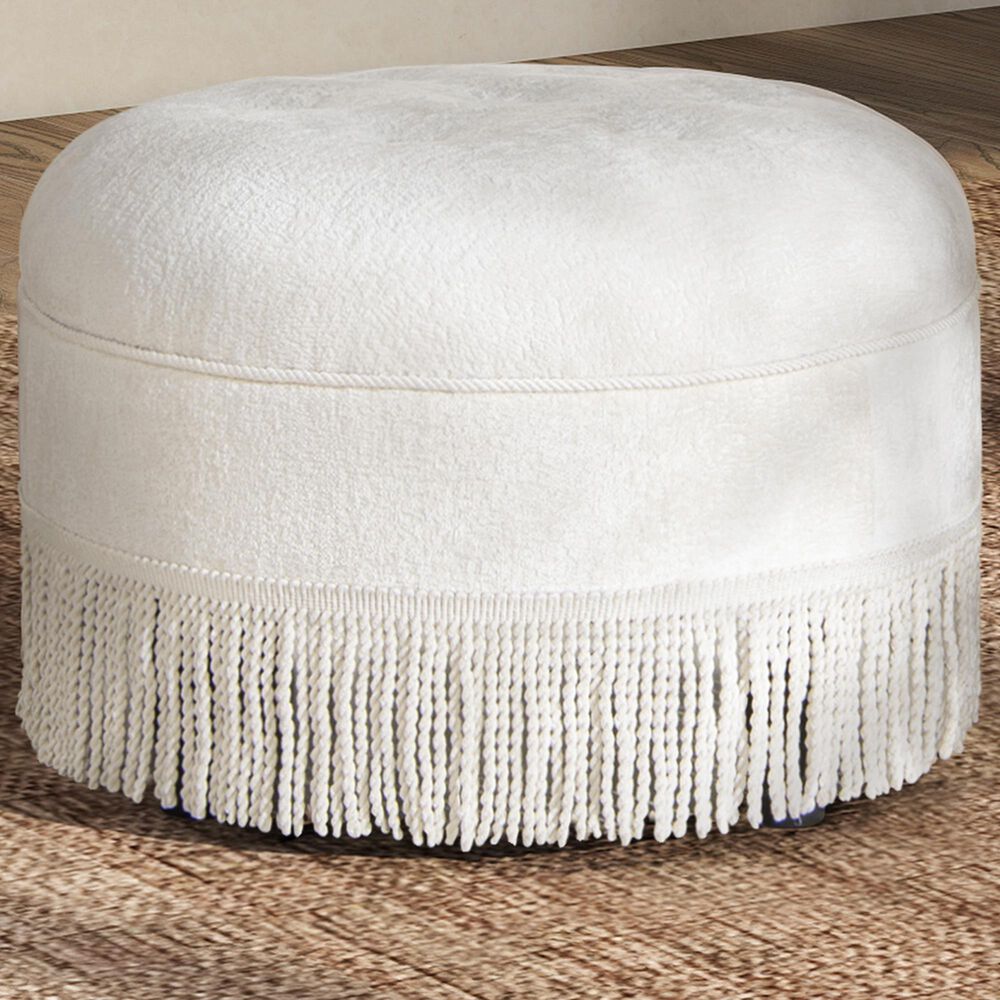 Jennifer Taylor Home Yolanda Standard Ottoman in Almond White and Ivory, , large