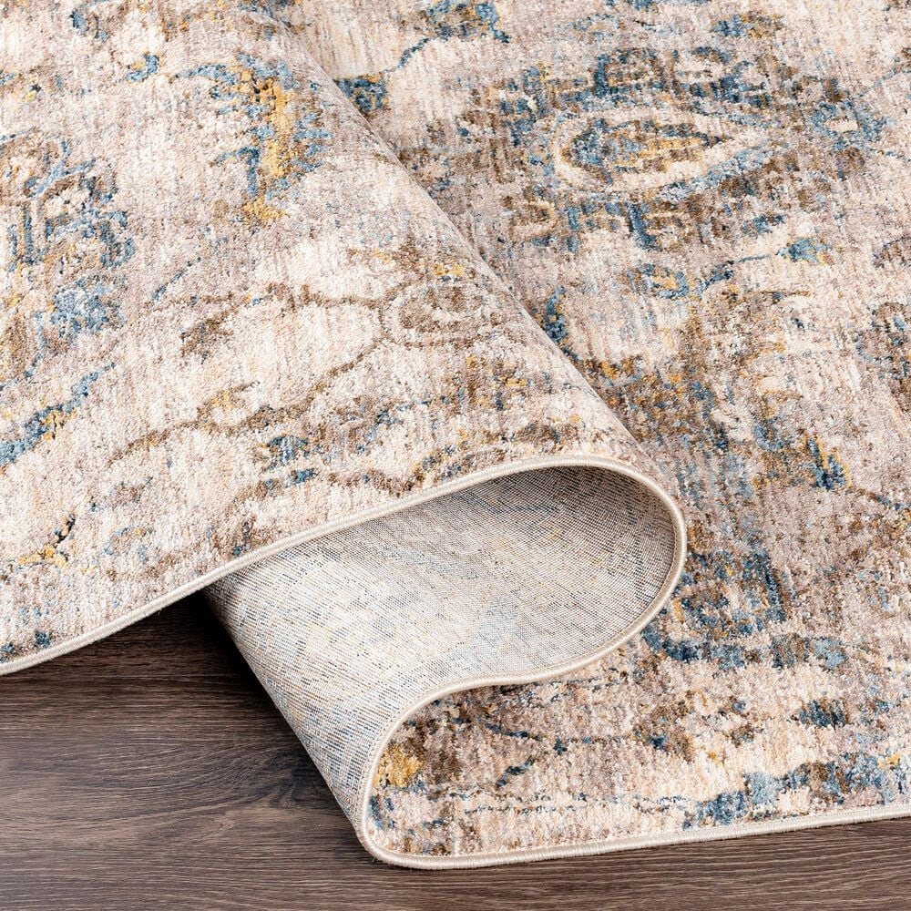 Surya Mirabel 10&#39; x 14&#39; Teal, Aqua, Mustard, Brown, Taupe and Beige Area Rug, , large